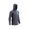 3D Thermo Seamless Hoodie Zip - Black/Magnet Mosaic Blue