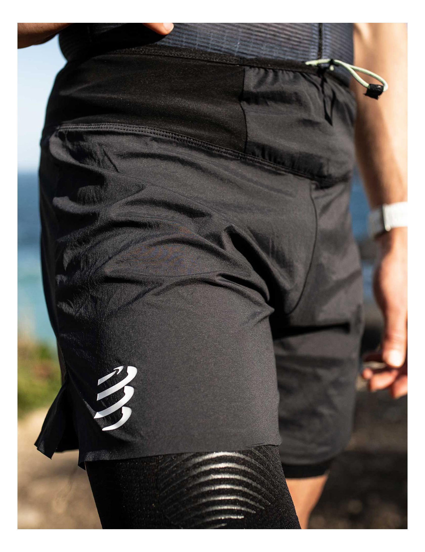 Short 2-in-1 da trail neri