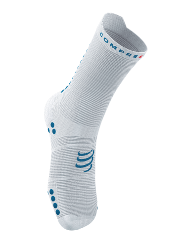 Pro Racing Socks v4.0 Run High - White/Fjord Blue