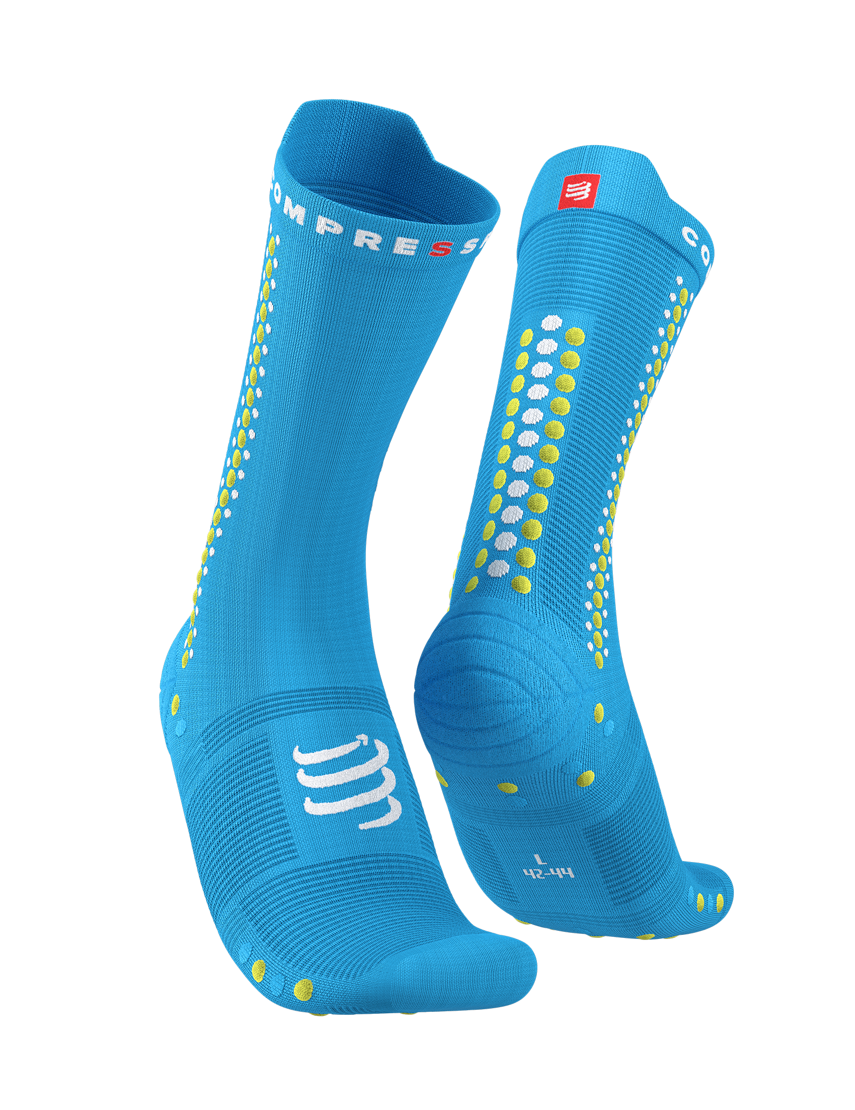 Pro Racing Socks v4.0 Bike - Fluo Blue/Primrose