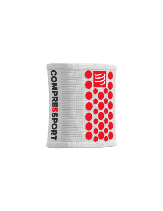 Sweatbands 3D.Dots weiß/rot