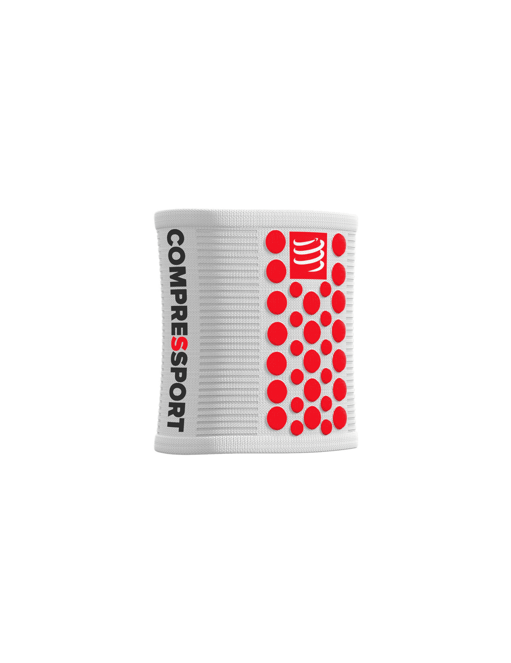 Sweatbands 3D.Dots white/red