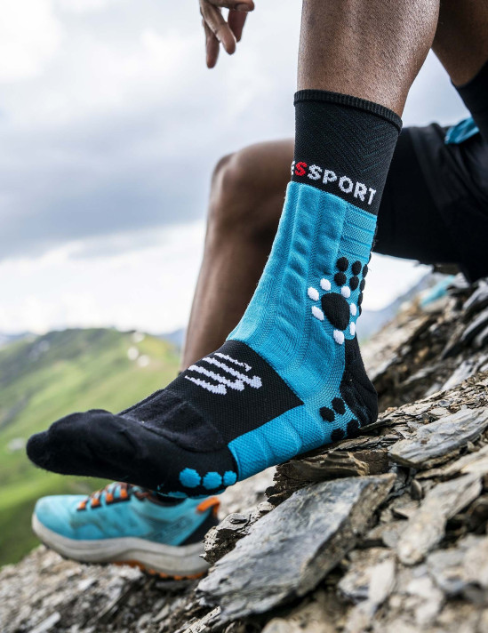 Pro Racing Socks Winter Trail - Mosaic Blue/Black