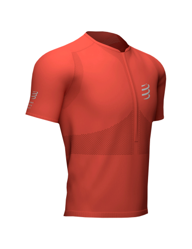 Trail Half-Zip Fitted SS Top - Red Clay
