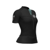 Trail Postural SS Top W - Black/Turquoise Blue