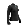 Winter Trail Postural LS Top W - Black/Turquoise Blue