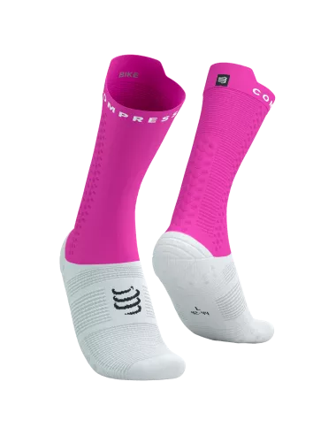 Pro Racing Socks v4.0 Bike WHITE/NEON PINK