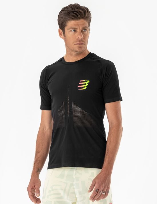 Racing SS Tshirt M - Black Safe Yellow