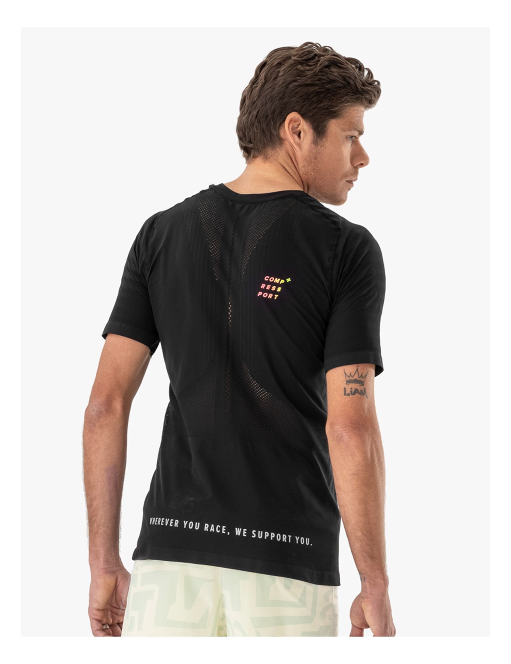 Racing SS Tshirt M - Black Safe Yellow