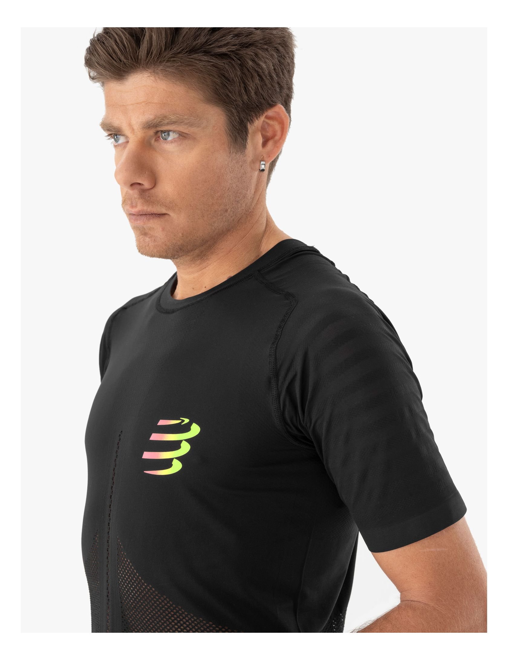 Racing SS Tshirt M - Black Safe Yellow