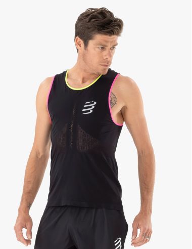 Pro Racing Singlet M - Black Safe/Yellow Neo Pink