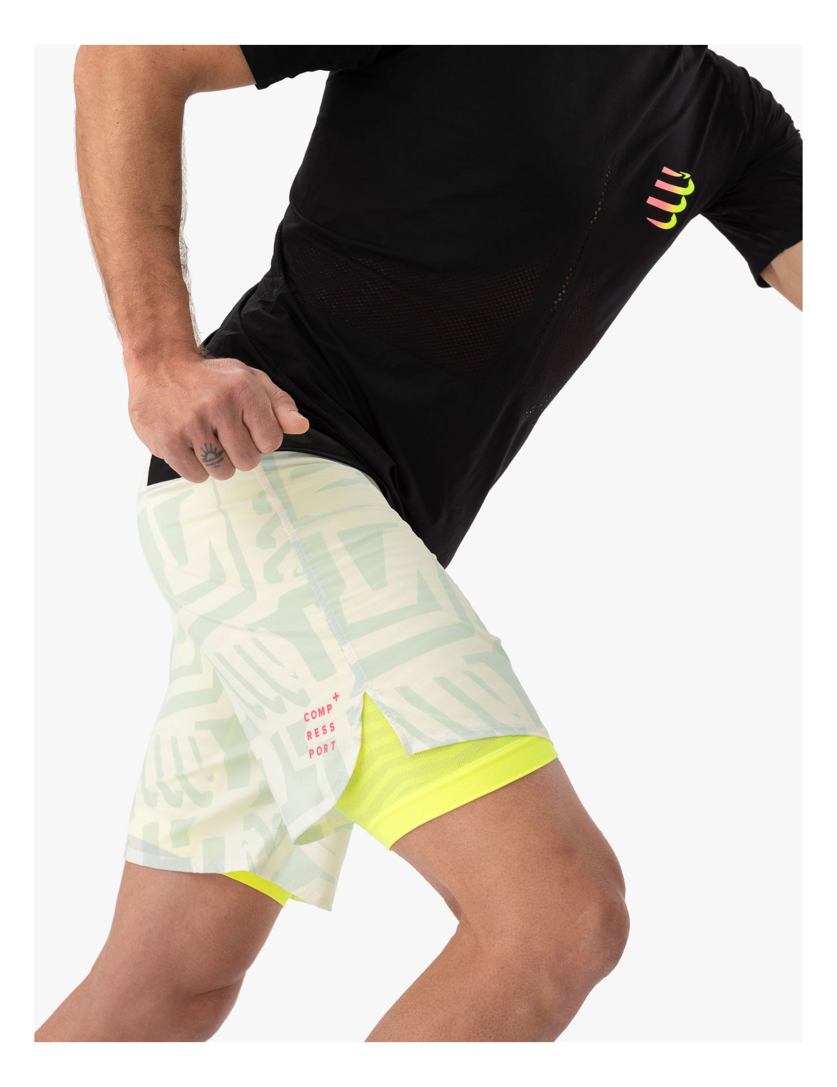 Trail Racing 2-In-1 Short M - Sugar Ice Print