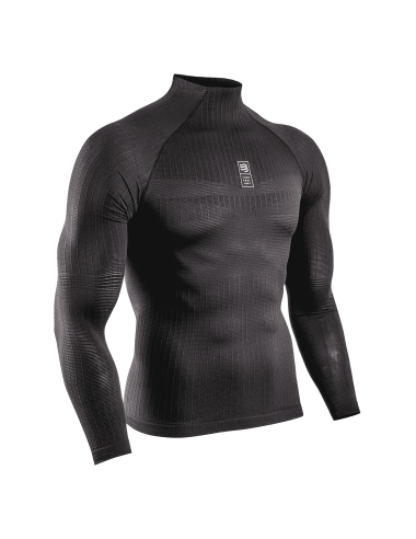 Schwarzes 3D-Thermo-Langarmshirt 110 g