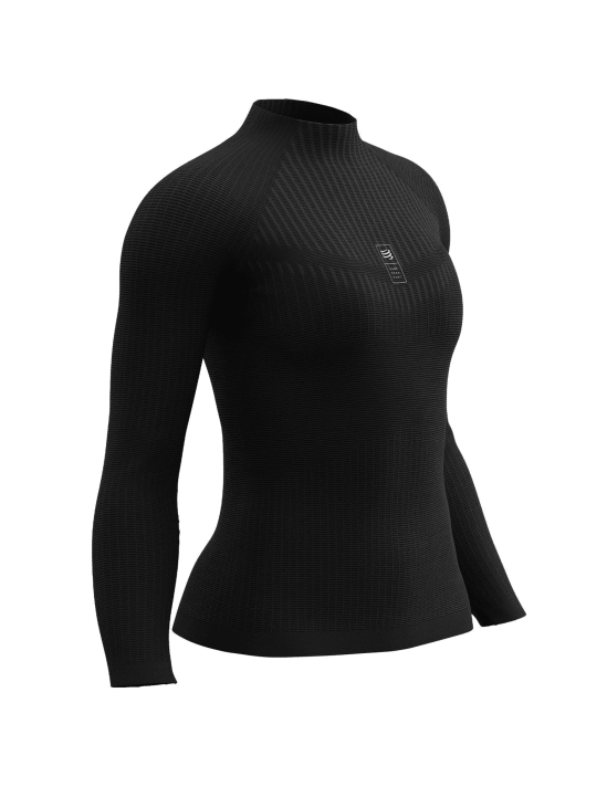 Schwarzes 3D-Thermo-Langarmshirt 110 g
