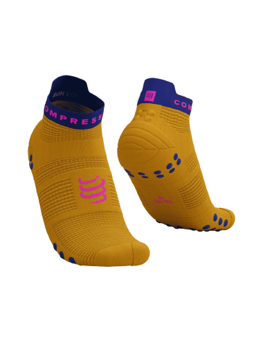 Pro Racing Socks v4.0 Run Low - Saffron/Dazz Blue