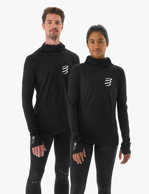 3D Thermo UltraLight Racing Hoodie - Black
