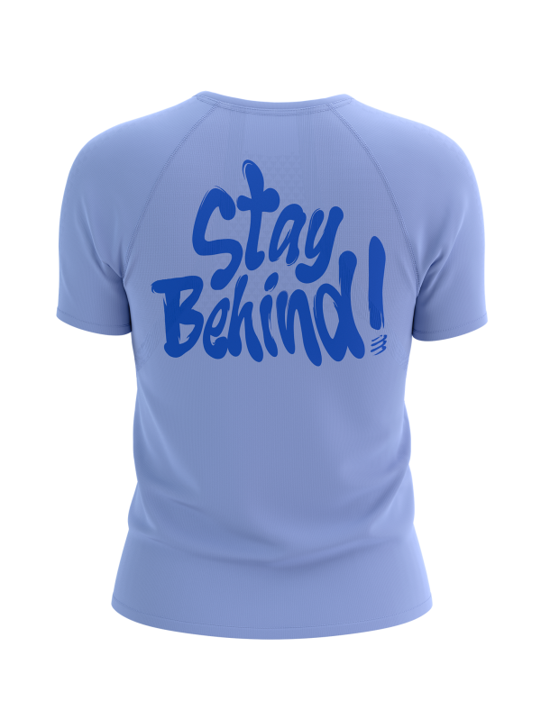 Trail Racing SS Tshirt W Stay Behind - Jacaranda