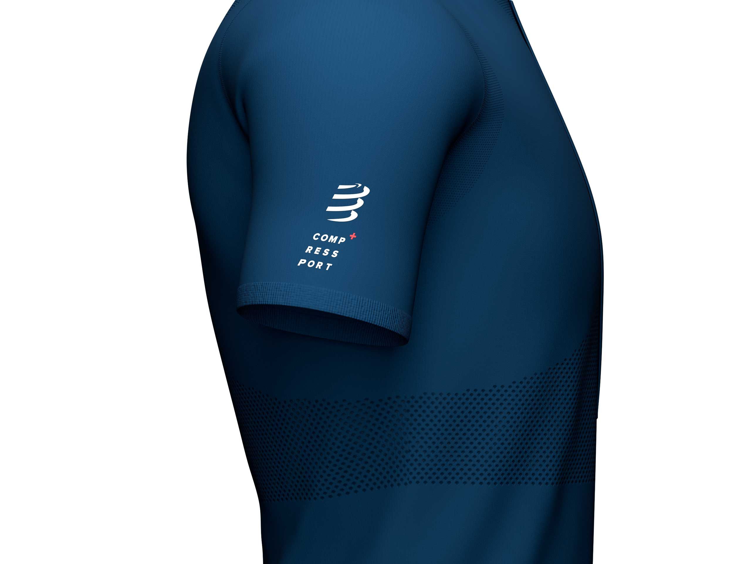 Camiseta Trail Half-Zip Fitted MC azul