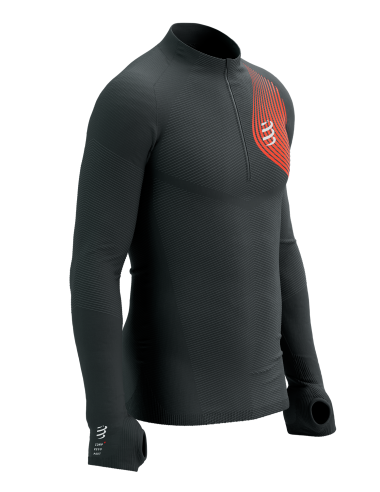 Winter Trail Postural LS Top M - Black / Red