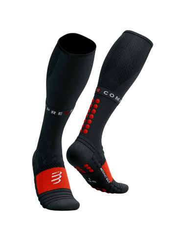 Full Socks Winter Run - Black/High Risk Red