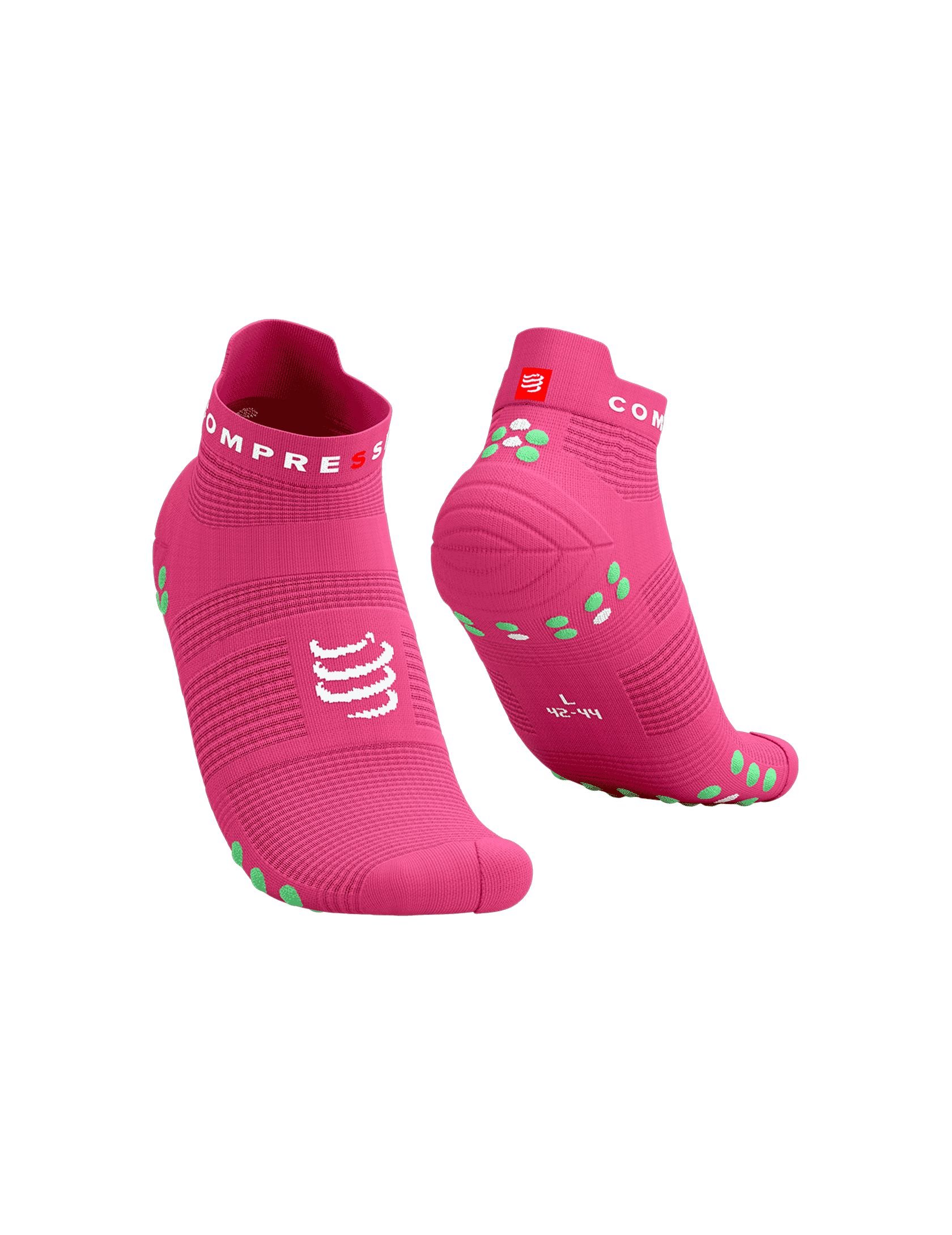 Pro Racing Socks v4.0 Run Low HOT PINK/SUMMER GREEN