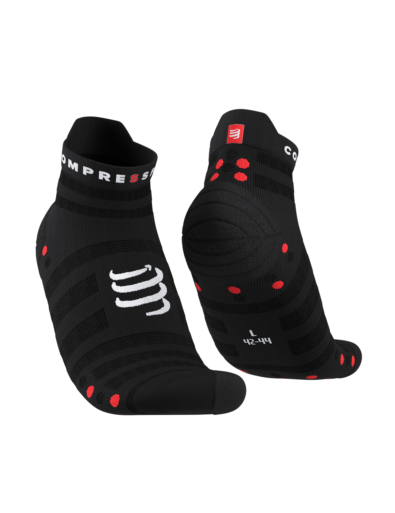 Pro Racing Socks v4.0 Ultralight Run Low - Black/Red