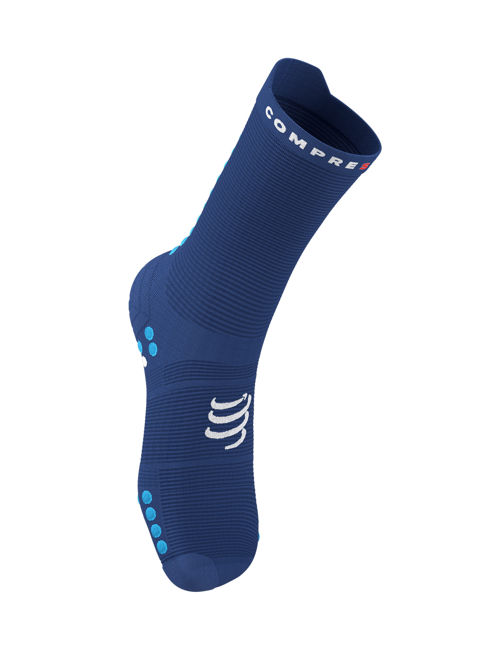 Pro Racing Socks v4.0 Run High - Sodalite/Fluo Blue