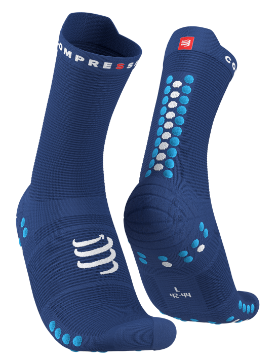 Pro Racing Socks v4.0 Run High - Sodalite/Fluo Blue