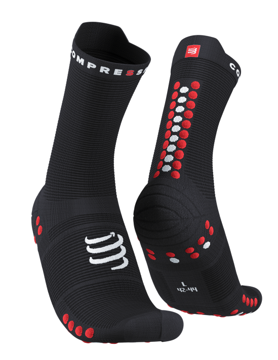 Pro Racing Socks v4.0 Run High - Black/Red