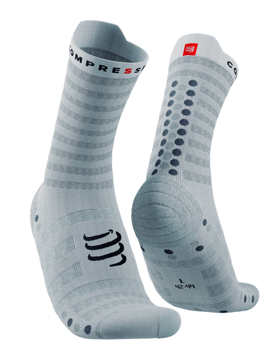 Pro Racing Socks v4.0 Ultralight Run High - White/Alloy