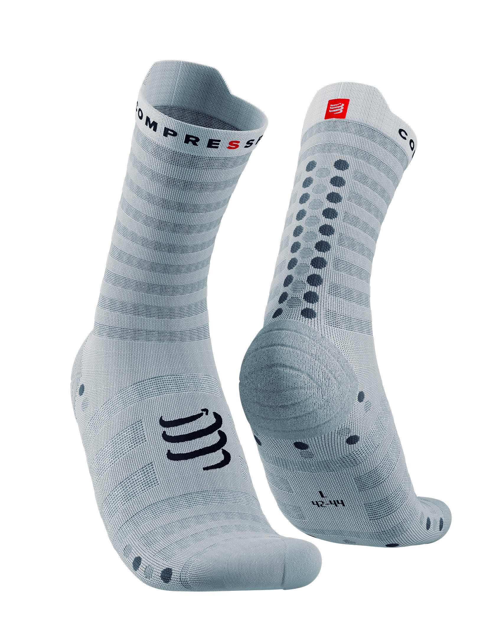 Pro Racing Socks v4.0 Ultralight Run High - White/Alloy