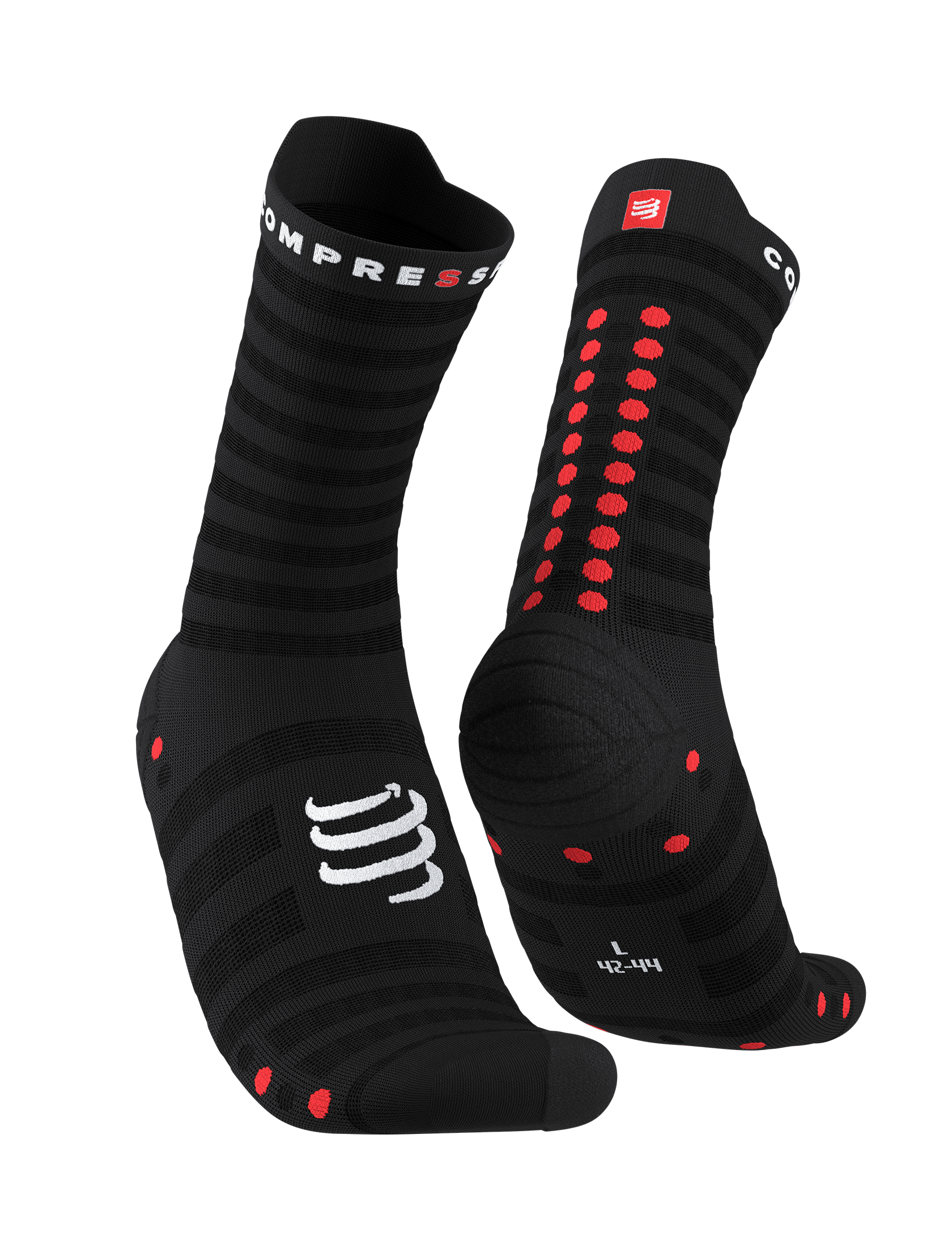 Pro Racing Socks v4.0 Ultralight Run High - Black/Red