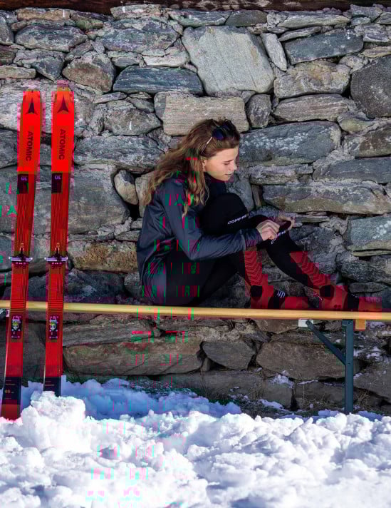 Ski Mountaineering Full Socks - Black/Red