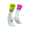 Mid Compression Socks V2.0 - White/Safe Yellow/Neo Pink