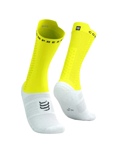 Pro Racing Socks v4.0 Bike - White/Safe Yellow