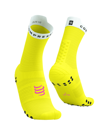 Pro Racing Socks v4.0 Run High - Safe Yellow/White