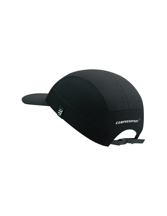 5 Panel Light Cap - Black