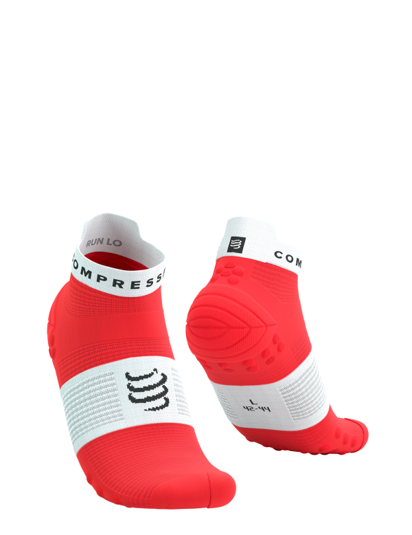 Pro Racing Socks V4.0 Run Low - Fluo Red/White