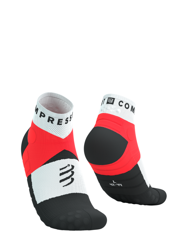 Ultra Trail Low Socks - Fluo Red/White