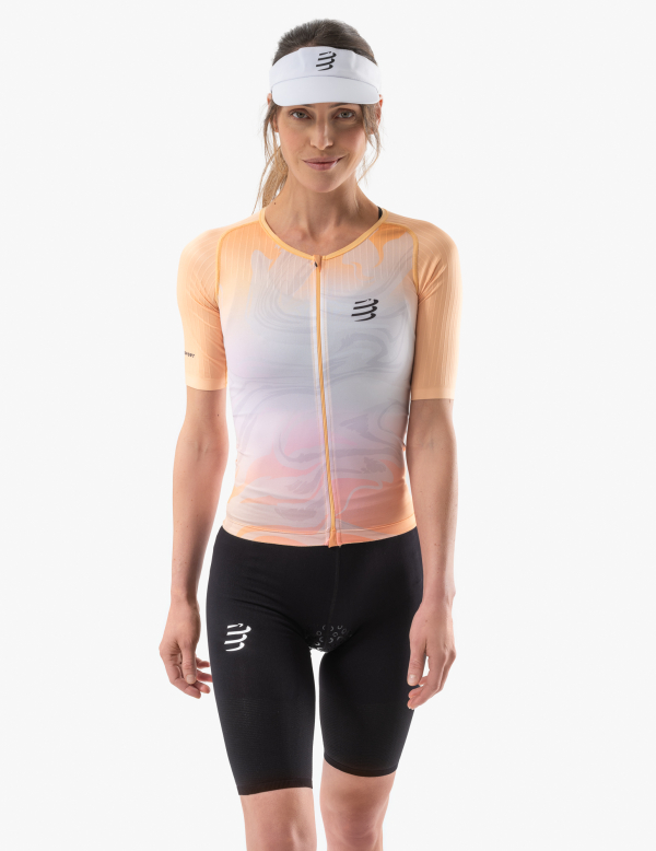 Tri Postural Aero SS Top W - Orange Print