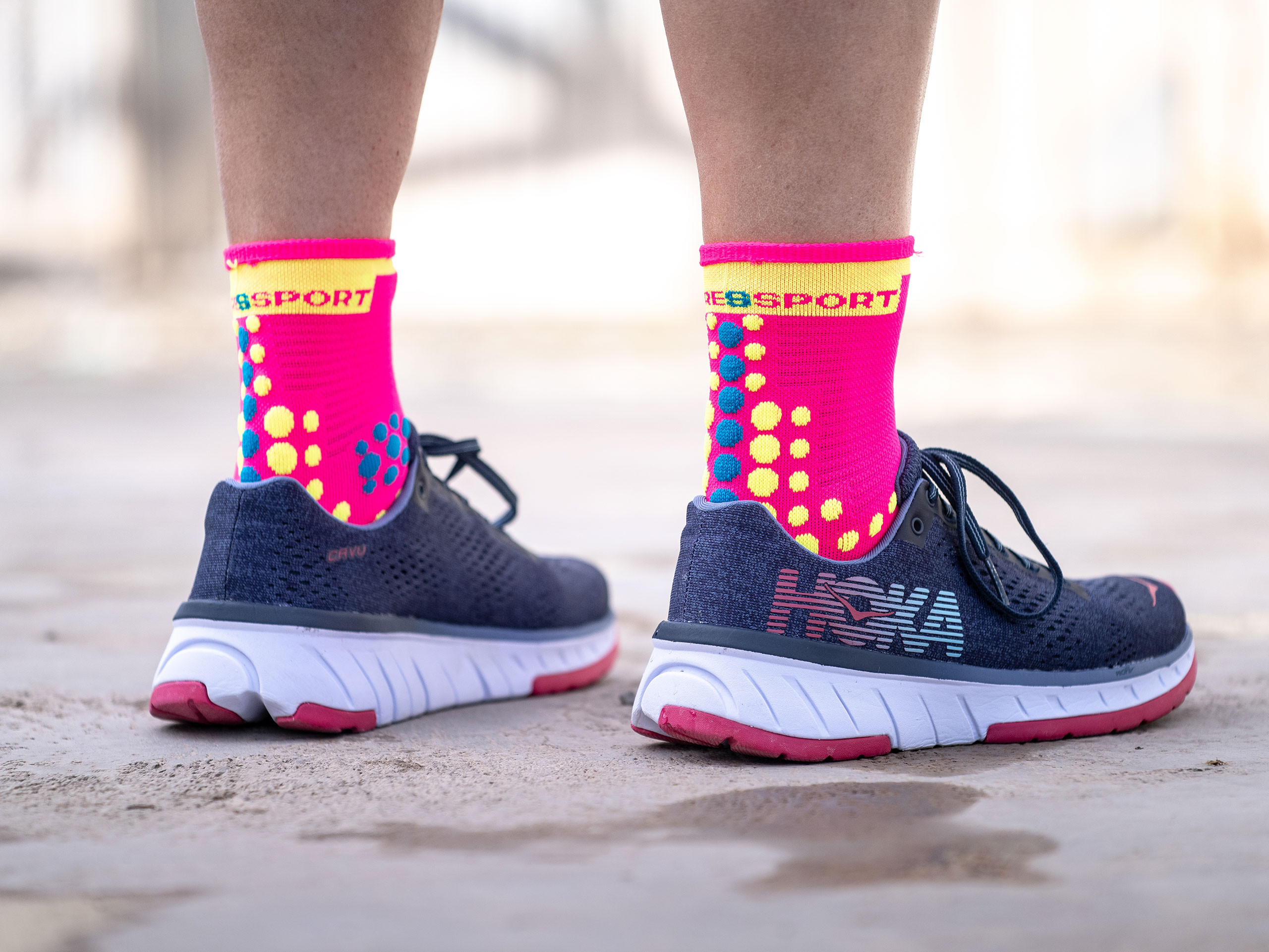 Pro racing socks v3.0 Run high fluo pink