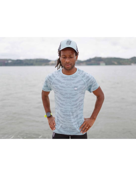 Training SS Tshirt Camo Stripe NILE BLUE