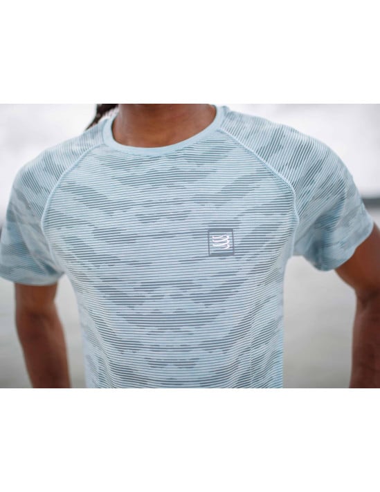 Training SS Tshirt Camo Stripe NILE BLUE