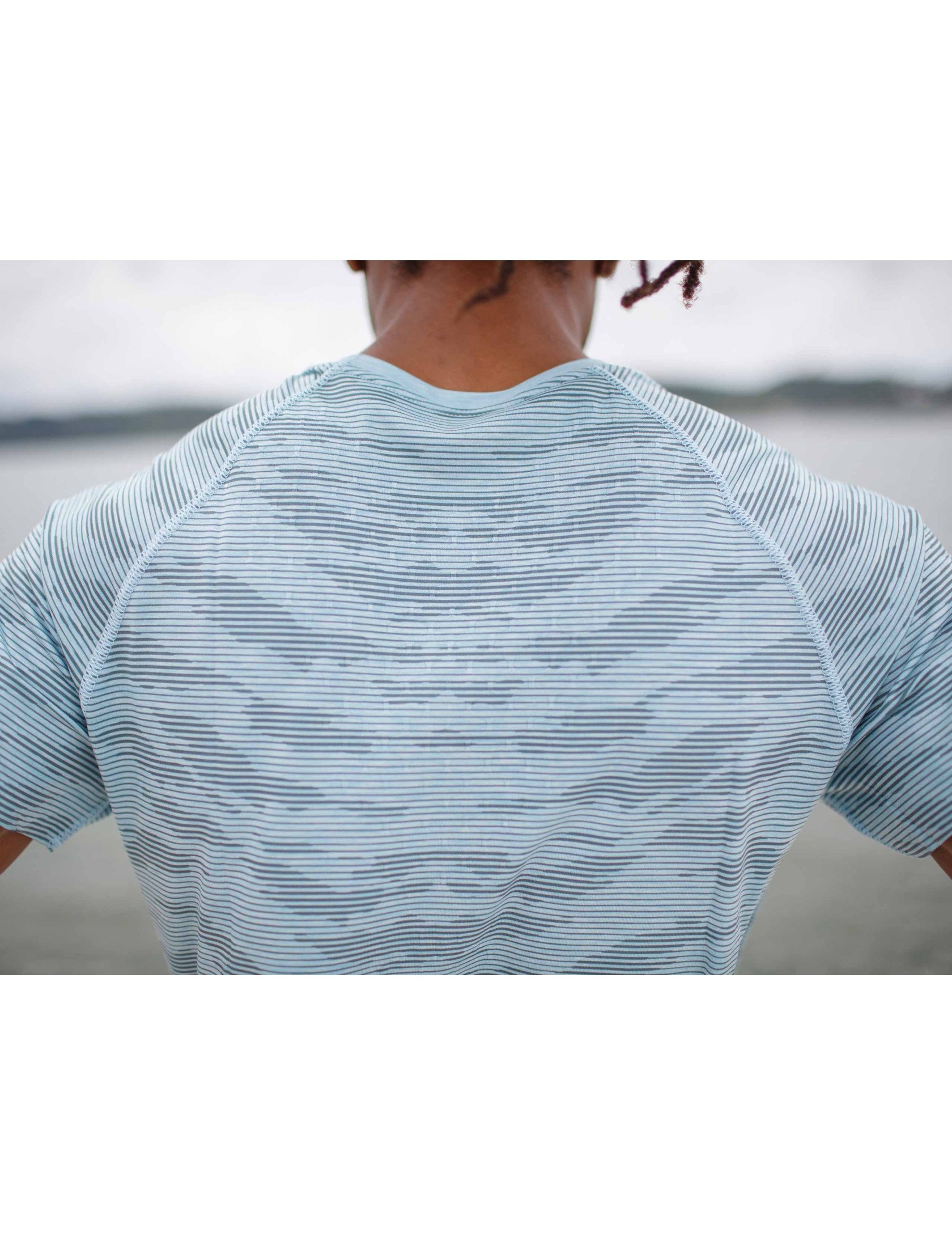 Training SS Tshirt Camo Stripe NILE BLUE