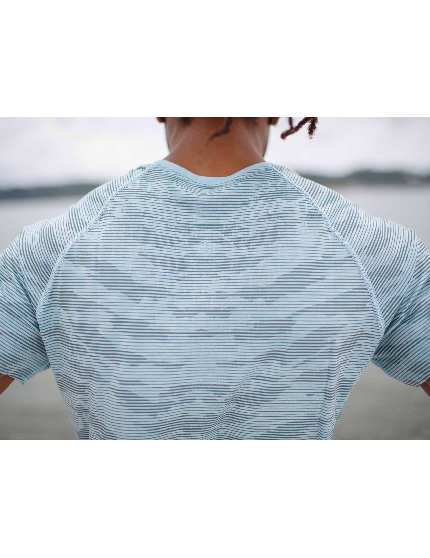 Training SS Tshirt Camo Stripe NILE BLUE