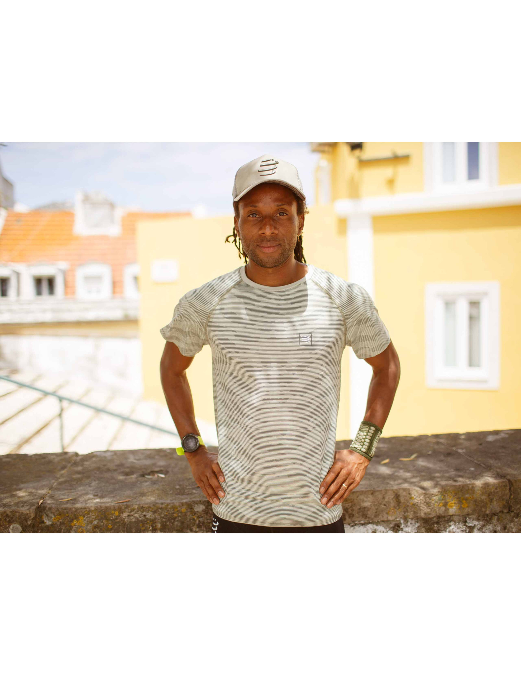 Training SS Tshirt Camo Stripe SLATE GREEN