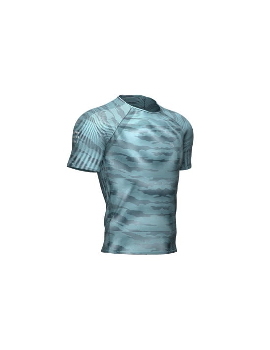 Training SS Tshirt Camo Stripe - Nile Blue