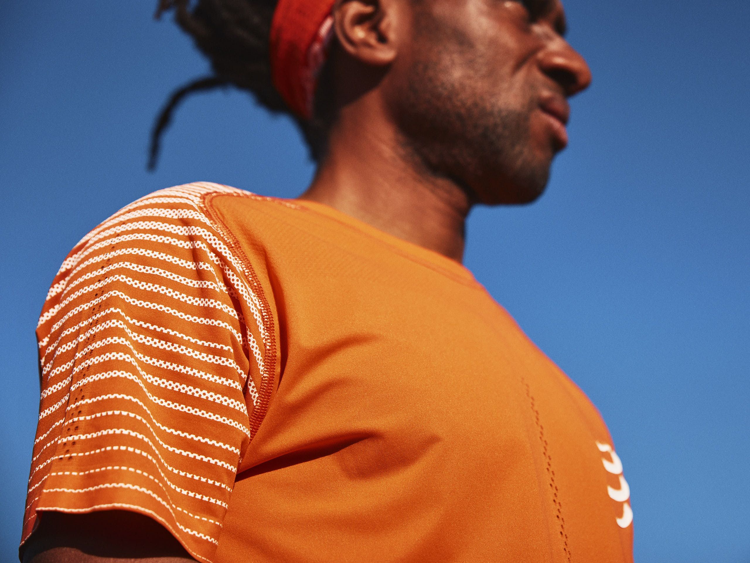 Performance SS Tshirt M - Orangeade/Fjord Blue