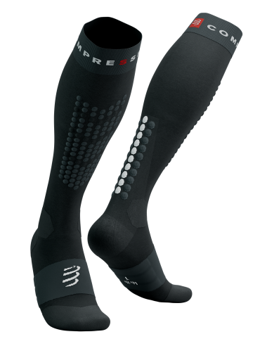 Alpine Ski Full Socks - Black/Steel Grey