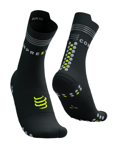 Pro Racing Socks V4.0 Run High Flash - Black/Fluo Yellow